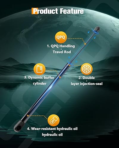 Vista 903 de SCITOO PM1017 - Soportes de elevación de 17.8 pulgadas para Hyundai Santa Fe 2007-2012 trasero izquierdo y derecho Liftgate Shock Struts 2pcs