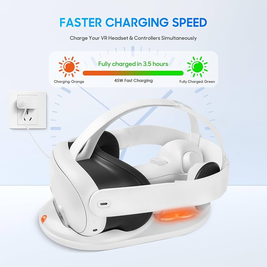 Y*要様  Quest3 + ChargingDock + EliteS Meta Quest 3 Wireless Charging Dock with Controller Batteries