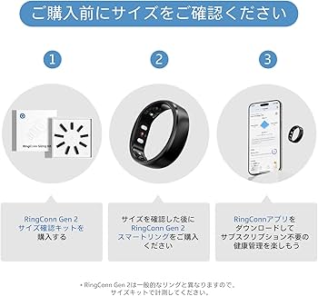 Amazon.co.jp: RingConn Gen 2 スマートリング｜アプリ購読不要、まず