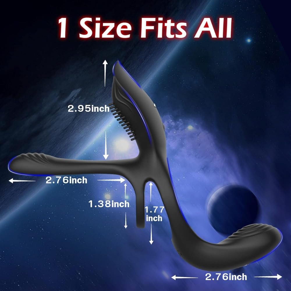 Anillo vibrador 3 en 1 para parejas, juguete erótico y masajeador de próstata masculino, fabricado en silicona de grado médico, con 10 modos de vibración, suave y elástico, resistente y duradero