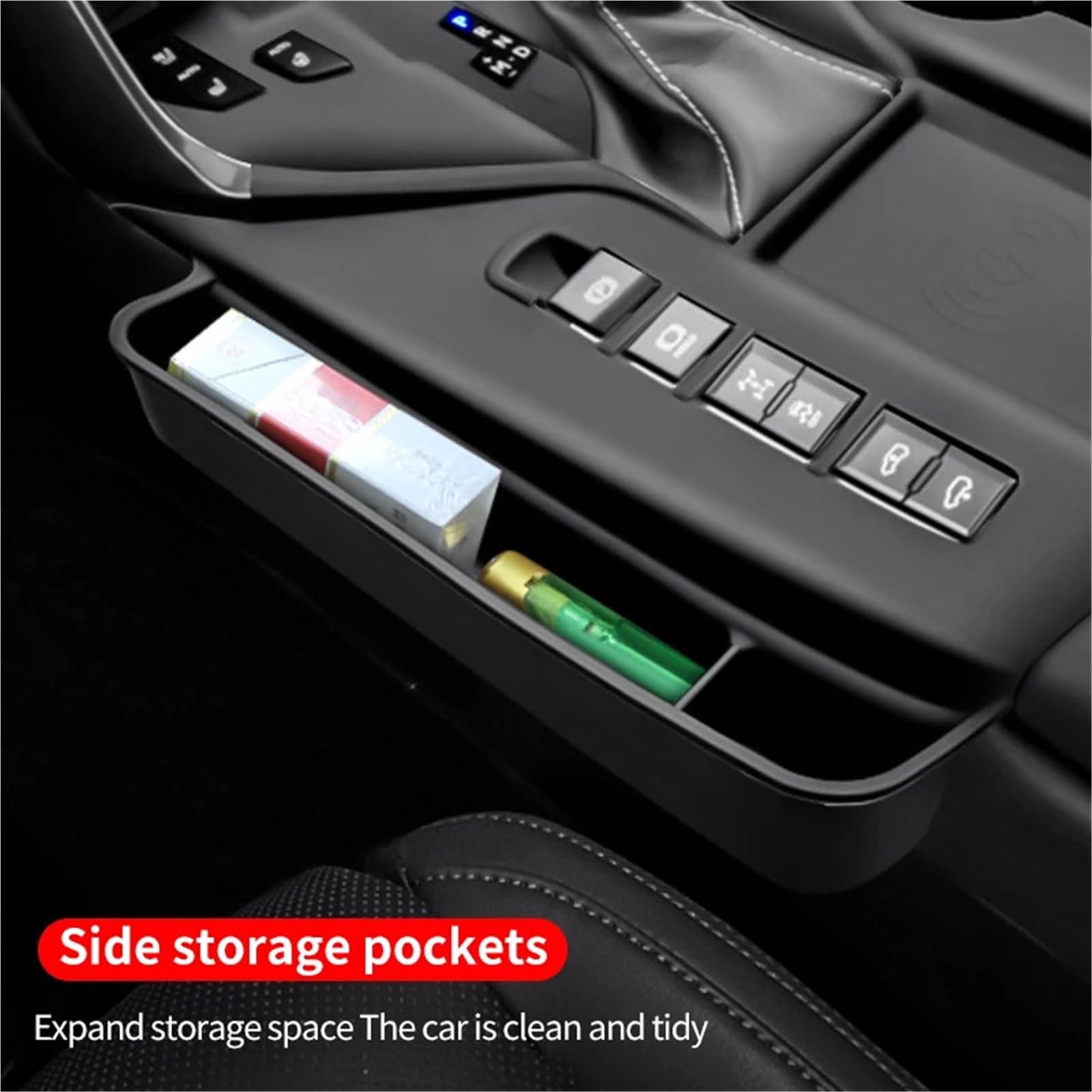 Konsola Środkowa Pasuje do Lexusa LX600 LX500d 2022-2025 Osłona konsoli środkowej Osłona skrzyni biegów(Black)