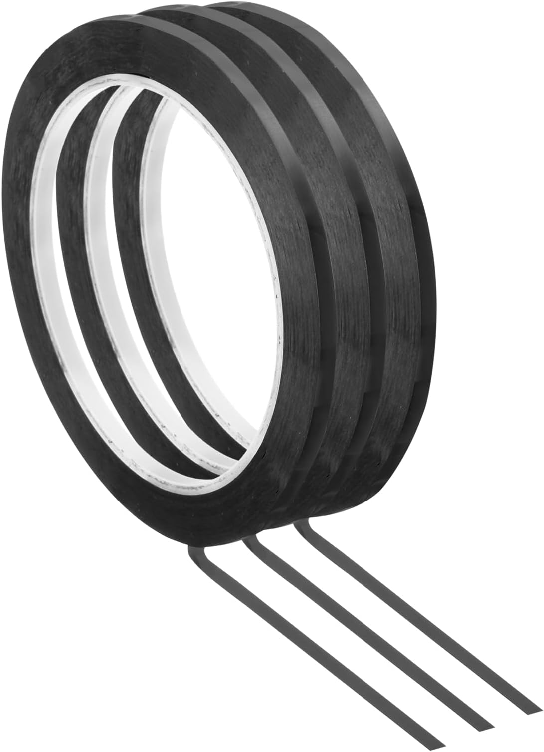 PATIKIL 3 Pack Whiteboard Tape, 4mm 5/32" Width 72Yard, Black | Art Tape Dry Erase Board Pinstripe Thin Tape for Graphic Chart Grid Drafting Electrical Marking