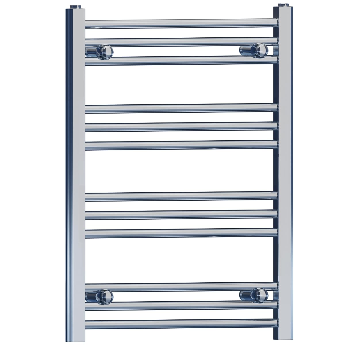 Myhomeware Chrome 400Mm X 700Mm Heated Bathroom Towel Rail Radiator For Central Heating Elegant Designer Uk Stock Clearance