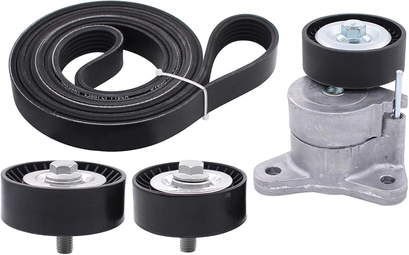 Kit de correia serpentina com polias e tensionador ApplianPar para Dodge, Jeep e Chrysler – Conjunto