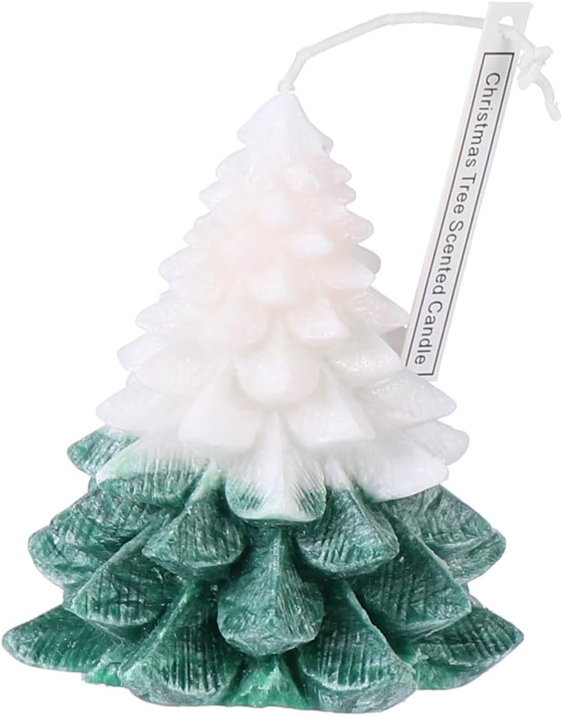 Xmas Christmas Tree Candle Festive Decoration Scented Wax Centerpiece