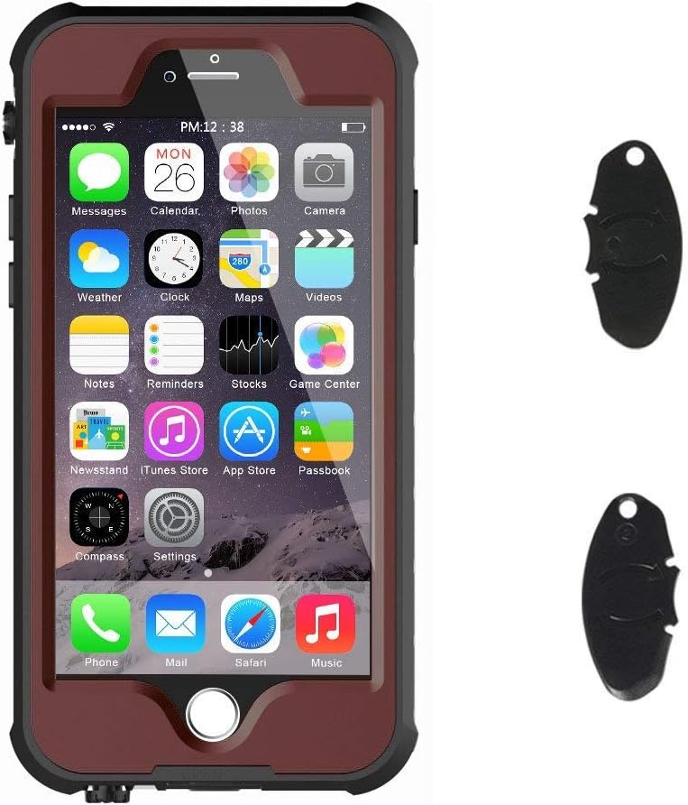 ImpactStrong iPhone 6 Waterproof Case [Fingerprint ID Compatible] Slim Full Body Protection Cover for Apple iPhone 6 / 6s (4.7") - Coffee