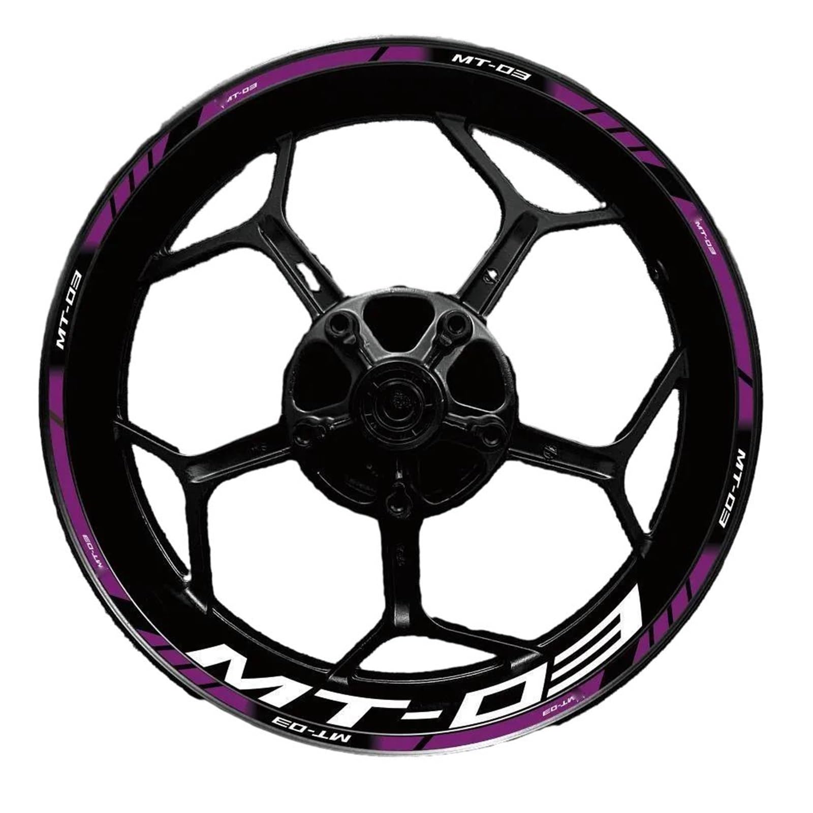 Applique for for MT-03 Mt03 17 Inch Motorcycle Wheel Hub Modified Rim Decal Decoration Waterproof Reflection Sticker(19)