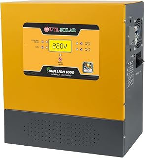 UTL Sun Lion 1000 rMPPT Solar Inverter | 800VA/12.8V | Inbuilt Lithium Battery (LiFePO4) | Compatible with 12V & 24V Solar... Price In India