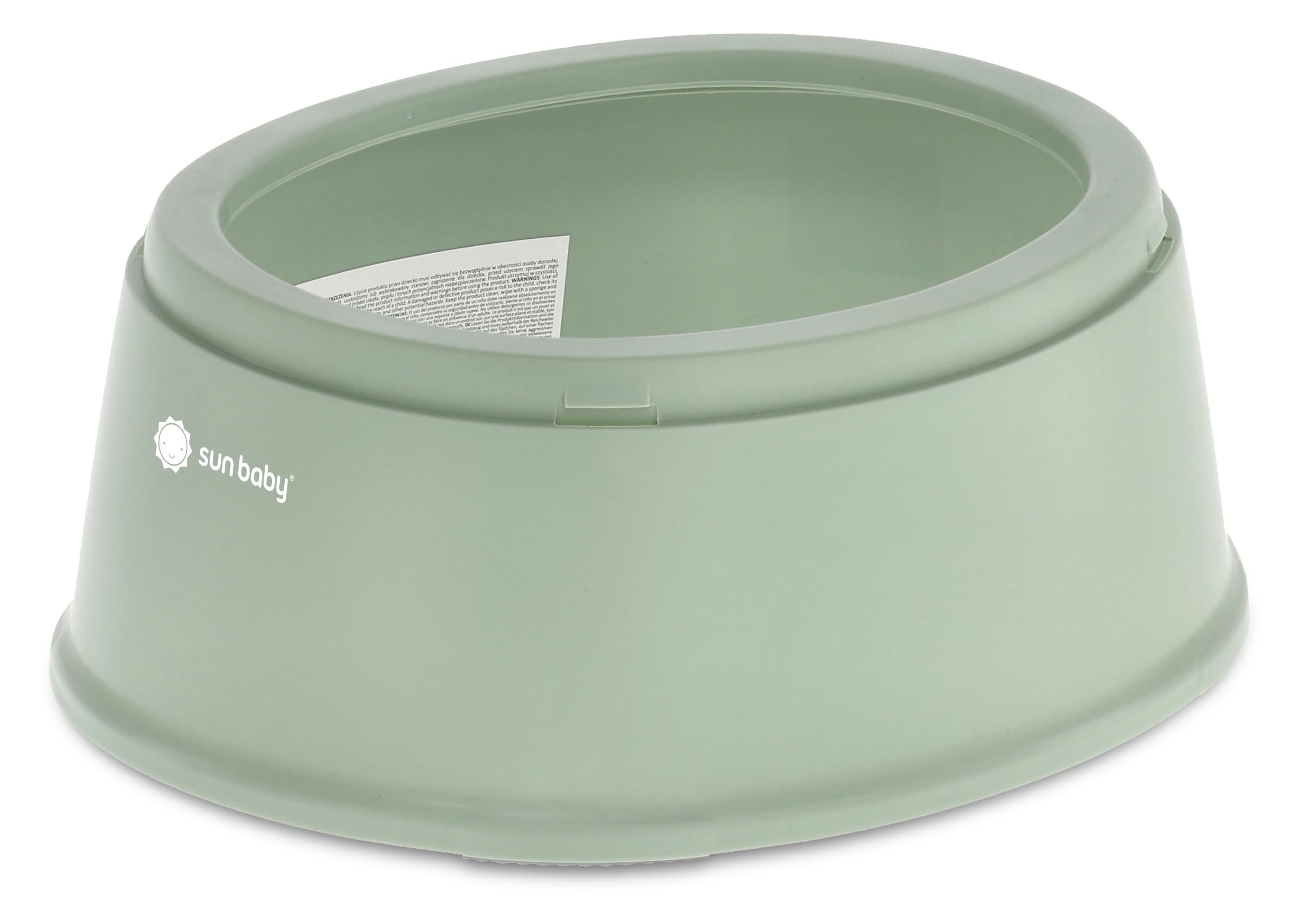 sun baby Nocnik dla dzieci 18-36 miesięcy NESTPOT, antypoślizgowe nóżki, ergonomiczne oparcie, wyjmowany wkład, tworzywo sztuczne, do 15 kg - Zielony-Biały
