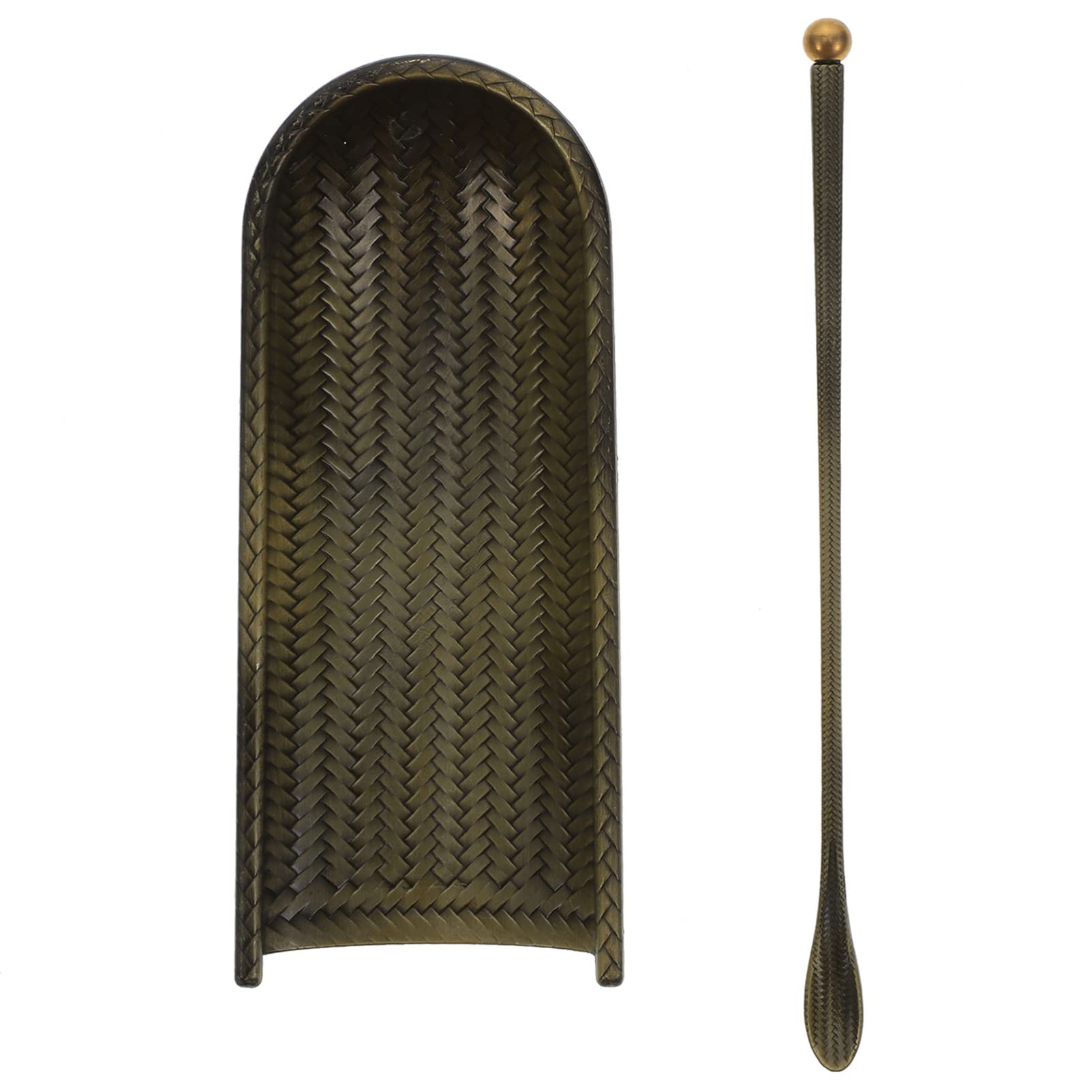 FUNOMOCYA 1Set Creative Alloy Tea Scoop Includes Tea Scoop and Tea Shovel Essential Tea Accessories for Tea Lovers and Tea Ceremony