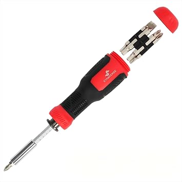 13-in-1 Multi-bit Screwdriver, Mini Adjustable Screwdriver Set, Precision Screw Driver Tool All in One with Torx, Flat Head, Phillips, Hex, Repair Kit Square and 1/4 Nut Driver