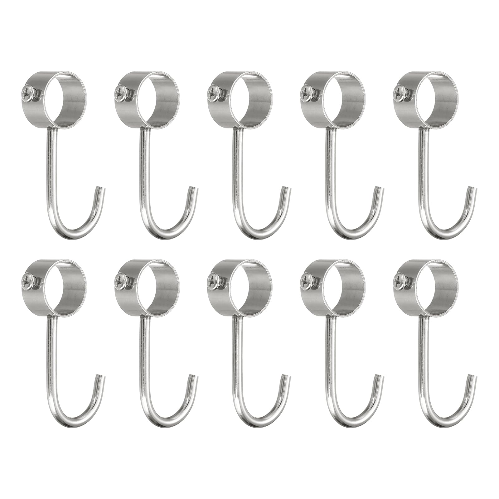 Crochets de penderie anti glisse 22mm inox pour suspendre sans visser lot 10