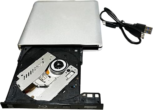 Ultra Slim Aluminum USB 3.0 External UHD 4K Blu-Ray Burner Writer BD-RE DVD RW Drive for Laptop and Mac PC use BU40N Movement Replace for WP50NB40 BP50NB40