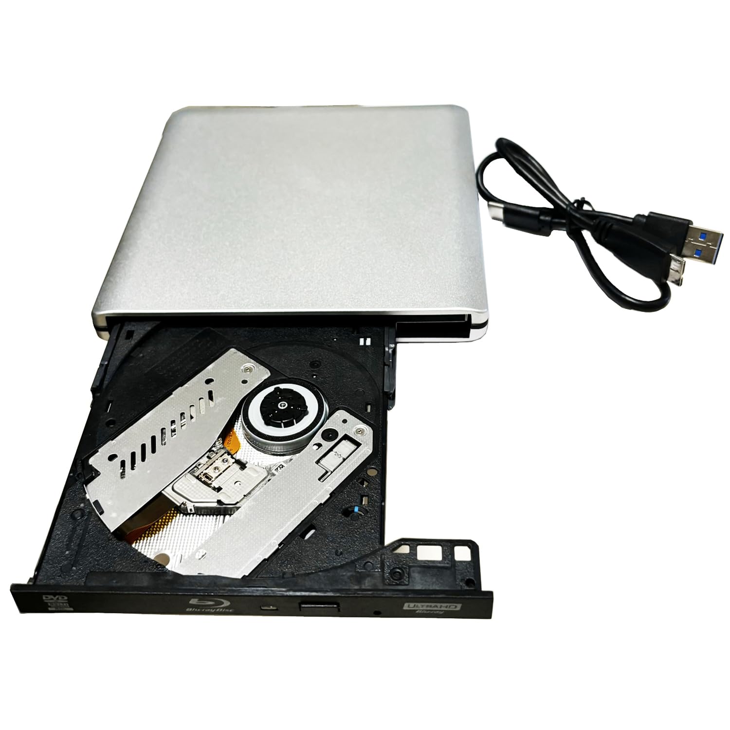 Ultra Slim Aluminum USB 3.0 External UHD 4K Blu-Ray Burner Writer BD-RE DVD RW Drive for Laptop and Desktop PC-image-10
