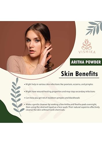 Miniatura 6 de Soapnut Powder  Reetha  Polvo de aritha para el cuidado natural del cabello  Sapindus Mukorossi  Champú natural ayurvédico limpiador del cabello