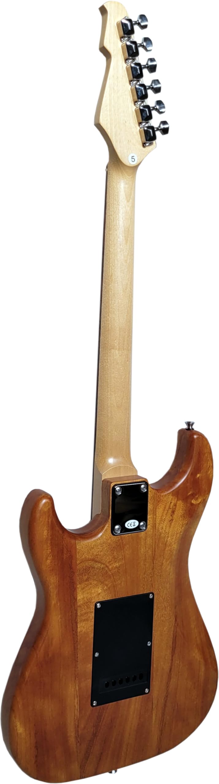 ELEKTROGITARRE NATUR GEBEIZT - E-GITARRE MIT MASSIVHOLZKÖRPER - MATT - VISION SOUND - SCHWARZER PICKUP + KABEL - ST5A