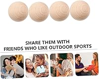 Vista 3 de TOYANDONA 5PCS Wooden Croquet Balls Set for Outdoor Lawn Games Sturdy Solid Wood Balls for Backyard Croquet DIY Crafts and School Projects
