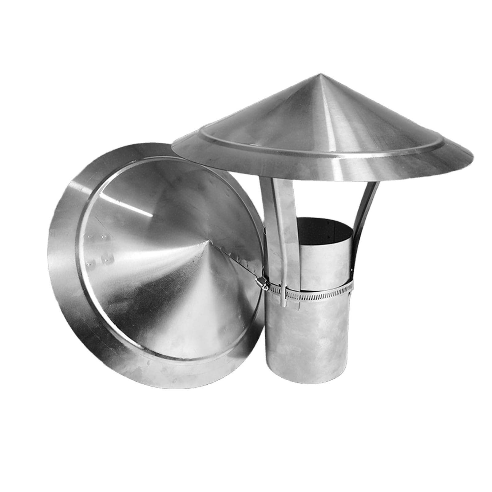 YGLSNVKWQ Chimney Cap Stainless Steel Chimney Cover Adjustable Weatherproof Stove Pipe Topper for Wood/Oil Stove Vent(8.66 in)