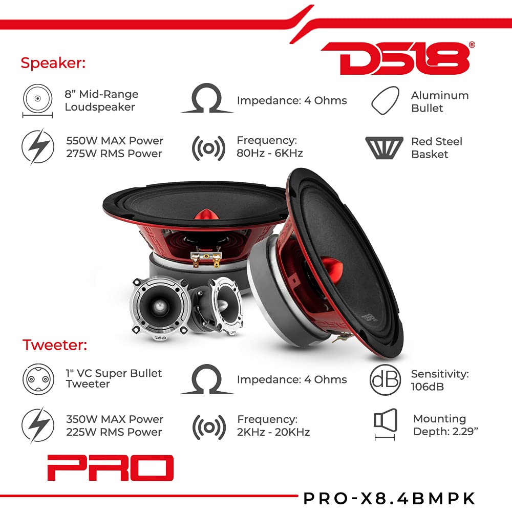 Buy DS18 PROX8.4BMPK Mid and High Complete Package Includes 2X