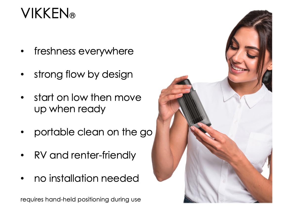 VIKKEN® Go+ - Bidé de viaje USB-tipo C, eléctrico, recargable, portátil, ultra fuerte, spray de agua para higiene personal, cuidado personal para hombres y mujeres, parada de 3 presiones/presión larga
