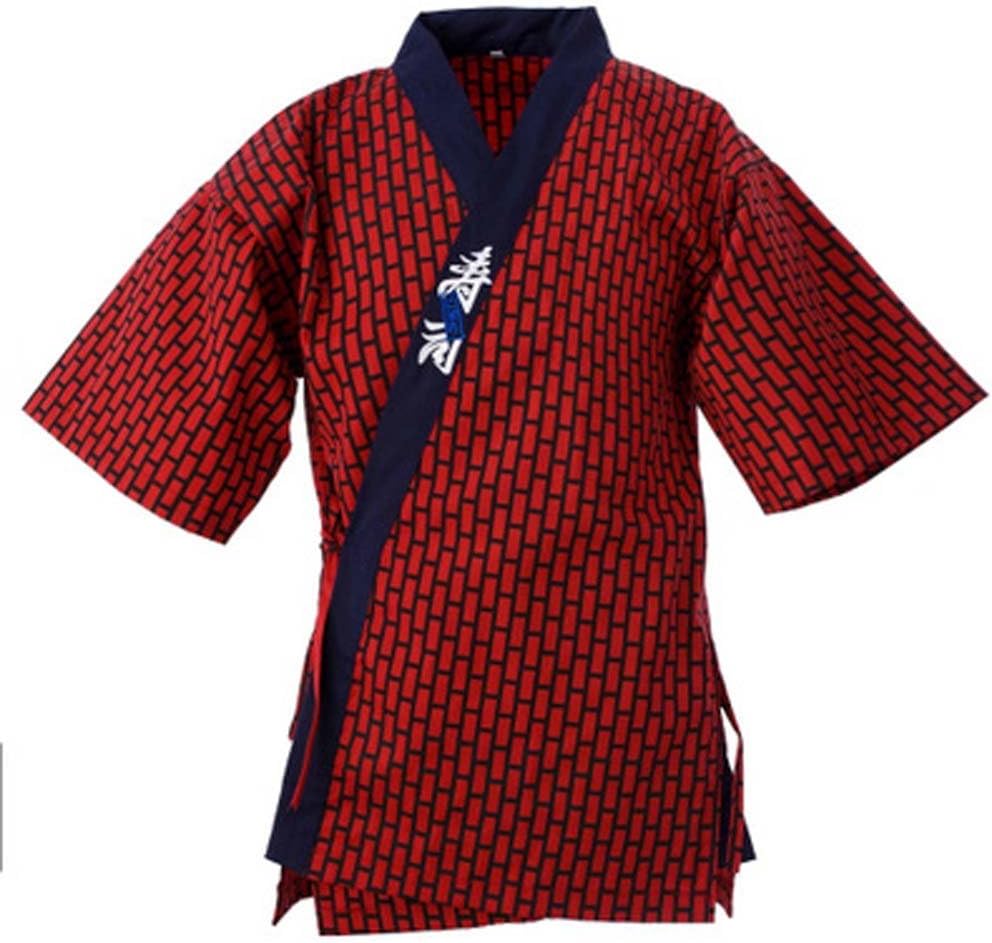 Japanese Style Sushi Bar Restaurant Bar Clothes Waiter Uniform Chef Jacket for High-end Bar, E-02