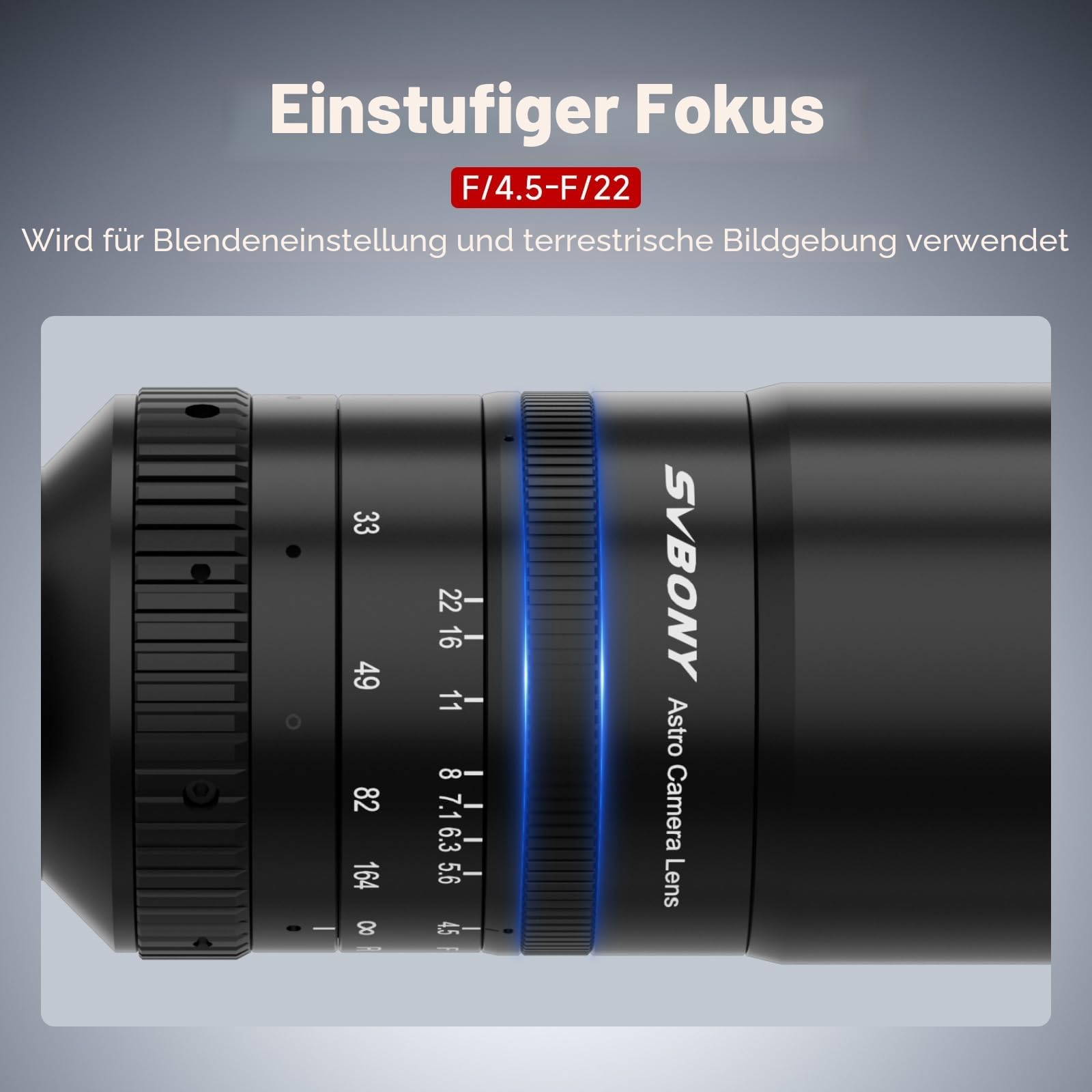 Svbony SV555 APO 54mm Astrofotografie-Teleskop, f/4,5 Vollformat-Teleskopkamera Objektiv, Manuelle Blendeneinstellung, Integrierter Flattener, für Deep-Sky-Astrofotografie, Neues Upgrade