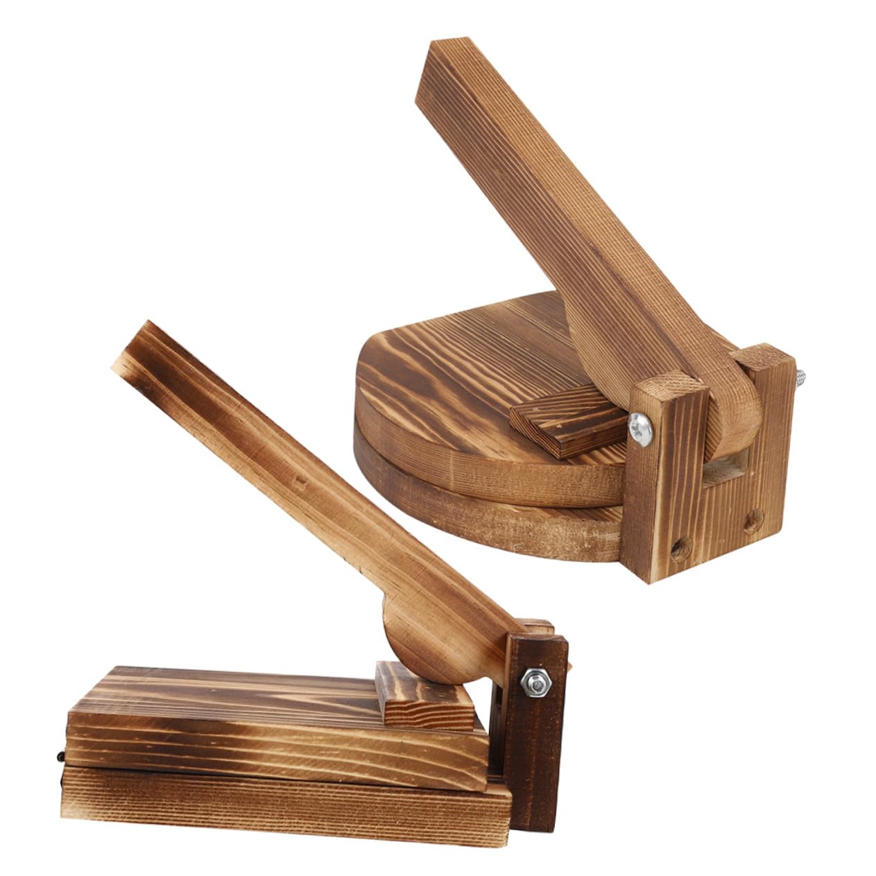 2 pezzi Stampo per Gnocchi in Legno Pressa per Pasta e Tortilla Strumento Manuale per Uniformare Spessore Impasto Design Liscio Facile da e Uso in Cucina