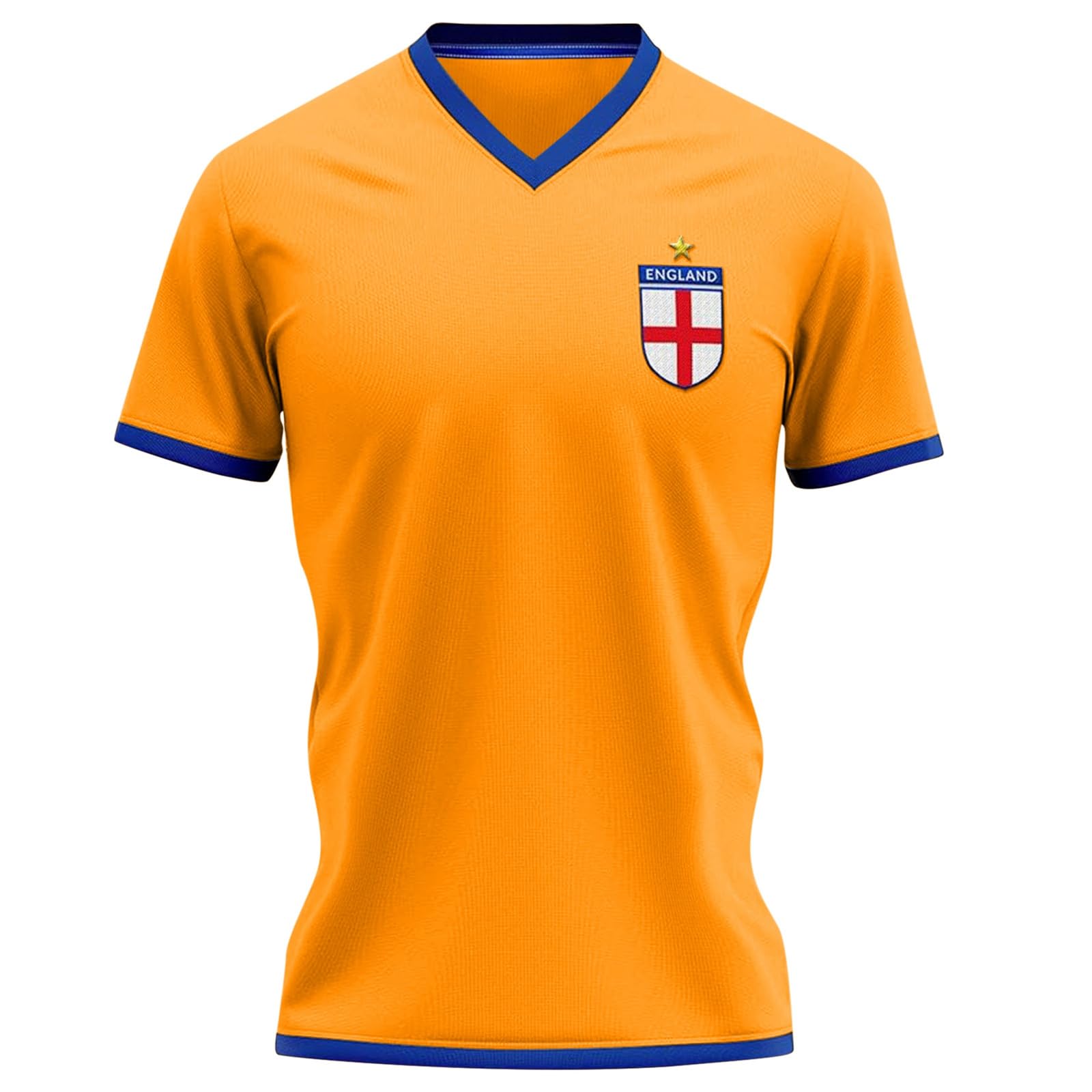 WILLBEST England Football Shirt with England Printed Back - for Men and Women V Neck Breathable Fabric Unisex 2026 Football Scotland Supporters World Cup Euros Soccer Training Size S-4XL