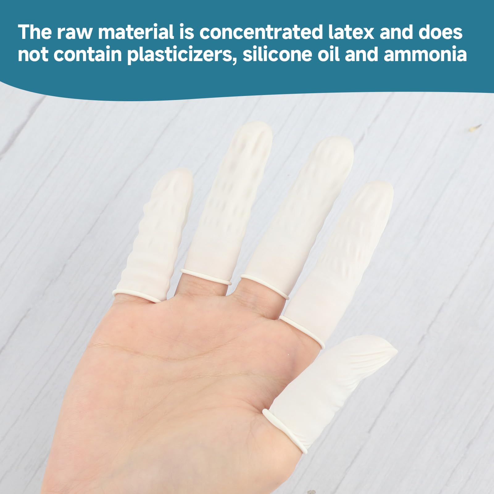 200 pcs Protège-Doigts en Latex, Doigtiers en Silicone, Protection pour Doigts, Étanche et Antidérapant, Garde Pansement Sec et Propre, Idéal pour Usage Médical et Cuisine