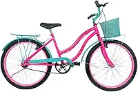 Bicicleta Infantil Cissa Aro 24 Cesta Feminina Rosa/Azul