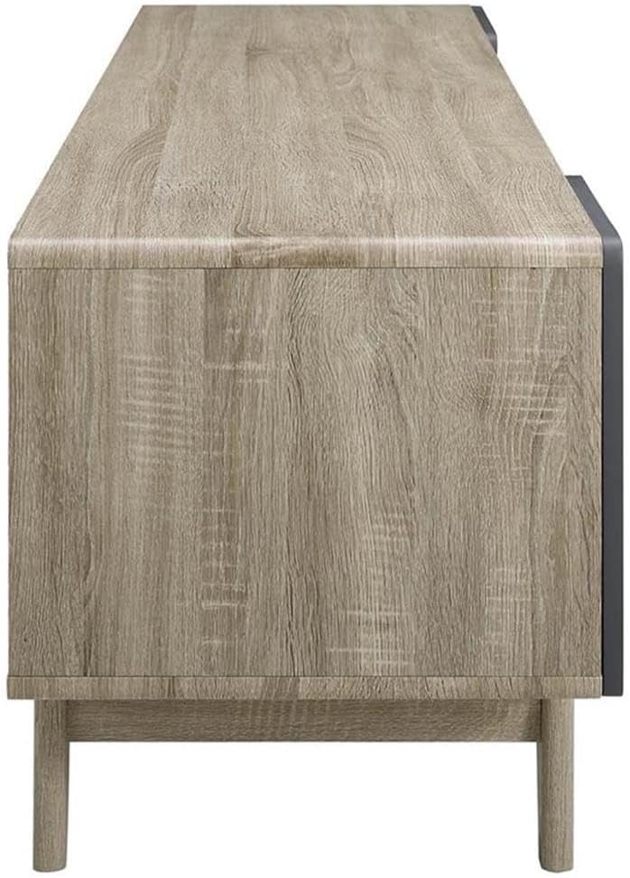 Modway Tread 70" Mid-Century Modern Media Console Entertainment TV Stand in Natural Gray
