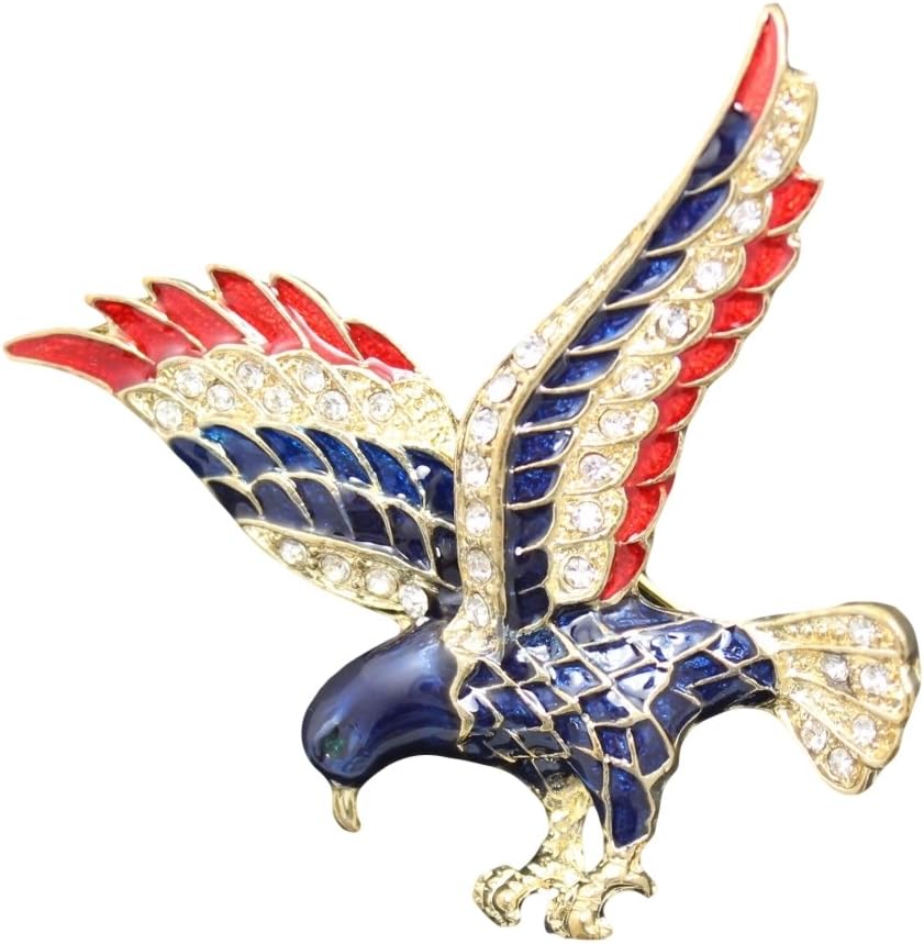 American USA Eagle Pin Brooch Gold Plated
