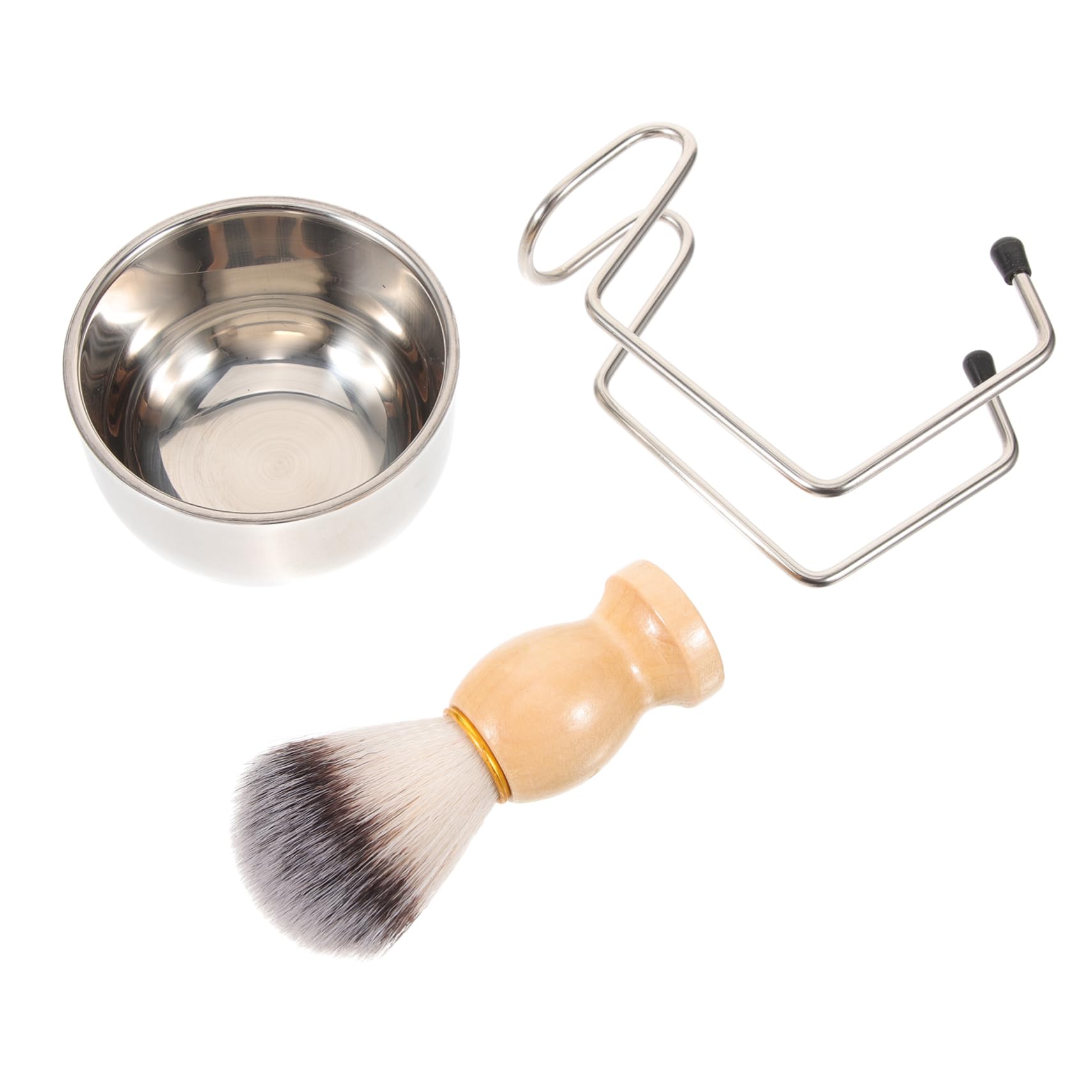 IWOWHERO Ergonomic Shaving Brush Kit for Men with Shaving Cream Cup Ideal for Home or Salon Use