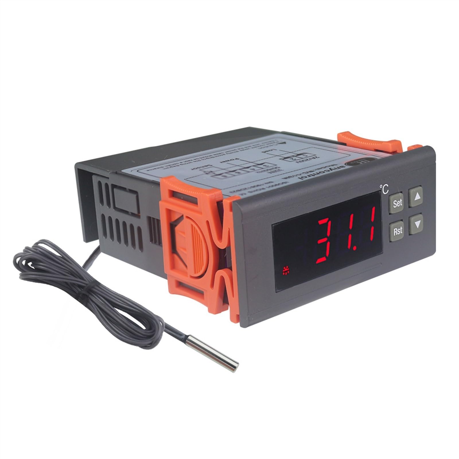Regulator temperatury termostatu RC-113M 220 V 2 A z czujnikiem do grzejników inkubatorowych