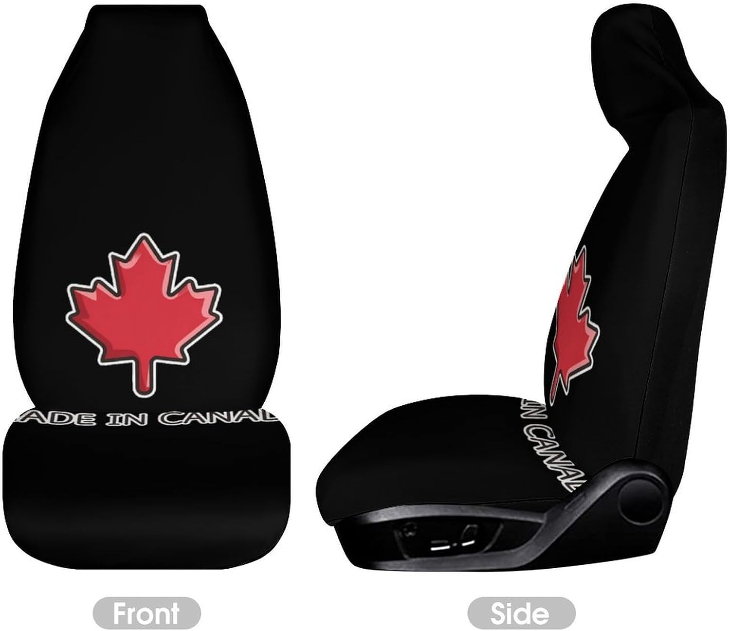 Made in Canada Maple Leaf Car Seat Protector Front Seats Universal Fit Automotive Accessories