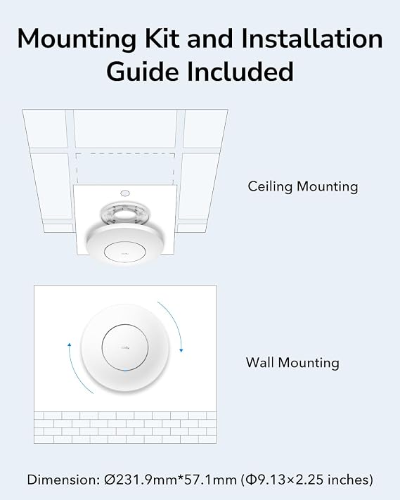 Cudy AX3000 2.5G WiFi 6 Wireless Access Point, 2.5Gbps RJ45, Business WiFi Solution, Mesh Support, Seamless Roaming & MU-MIMO, PoE or DC Powered, AP3000