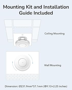 Cudy AX3000 2.5G WiFi 6 Wireless Access Point, 2.5Gbps RJ45, Business WiFi Solution, Mesh Support, Seamless Roaming & MU-MIMO, PoE or DC Powered, AP3000