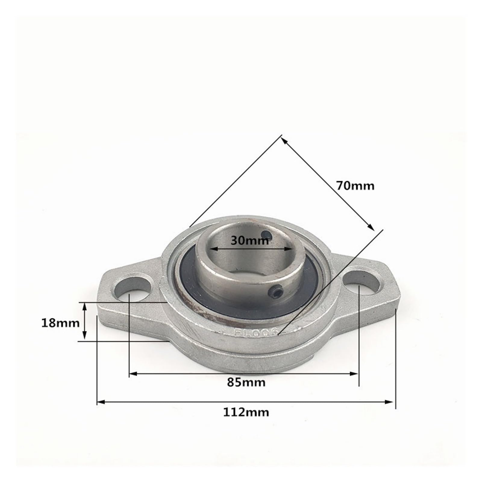Cuscinetti 2 Pezzi KFL006 Cuscinetto autoallineante con alloggiamento in Fusione Montato su Blocco da 30 mm KFL