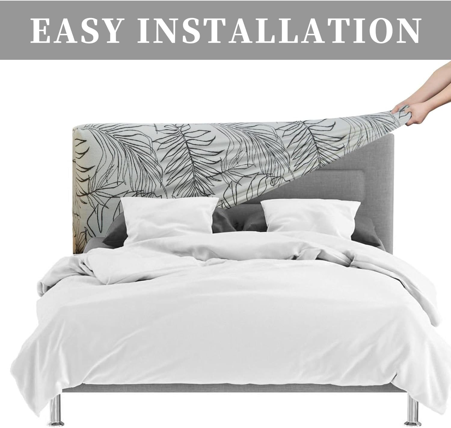 Stretch Bed Headboard Covers, Headboard Covers for Full Queen California King,Velvet All-Inclusive Elastic Headboard Protection Cover