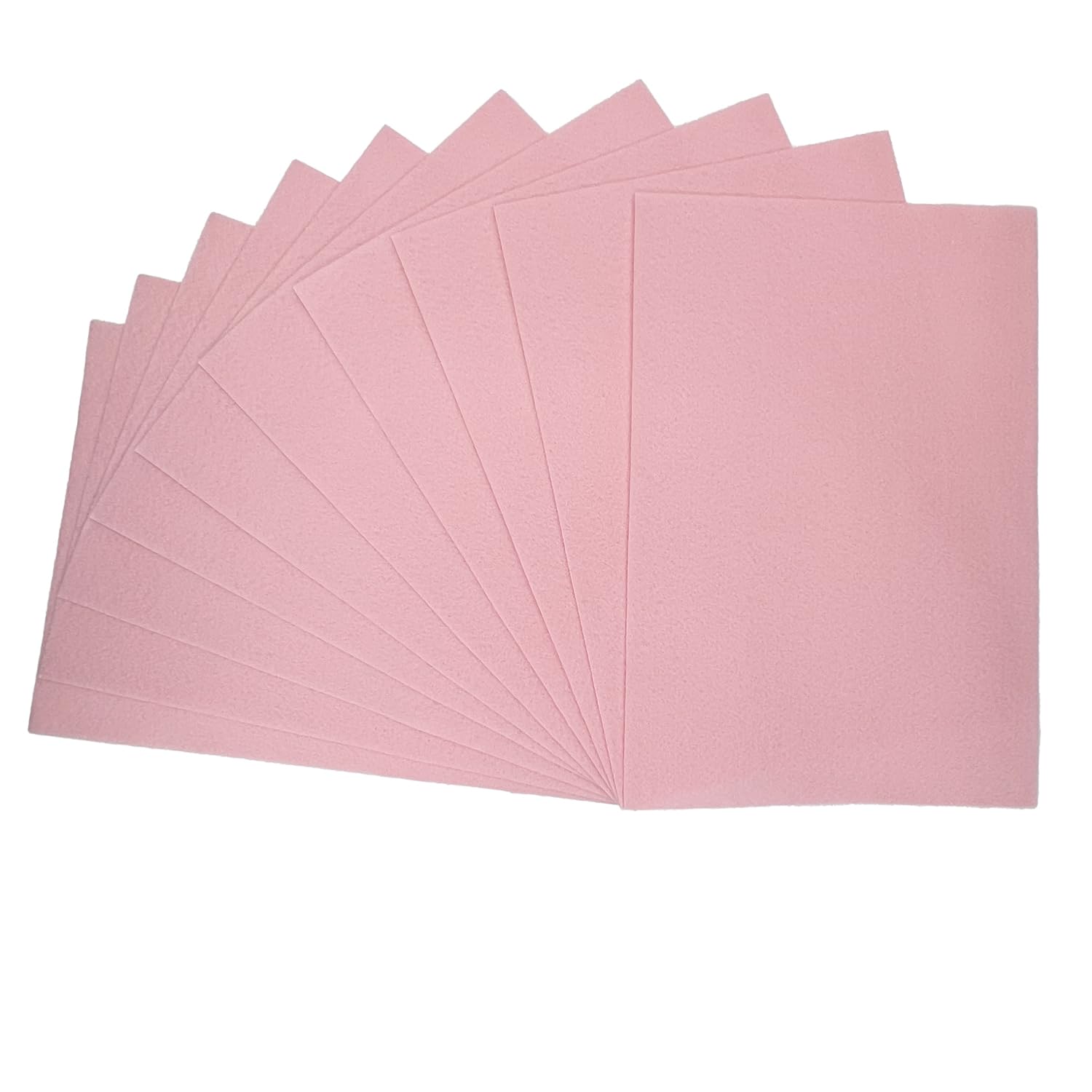 Pink Craft Felt Fabric Premium Material for Art Sewing Festive Decorations DIY Art Decor Table wear | A4 Felt Sheets, (Pack of 10)