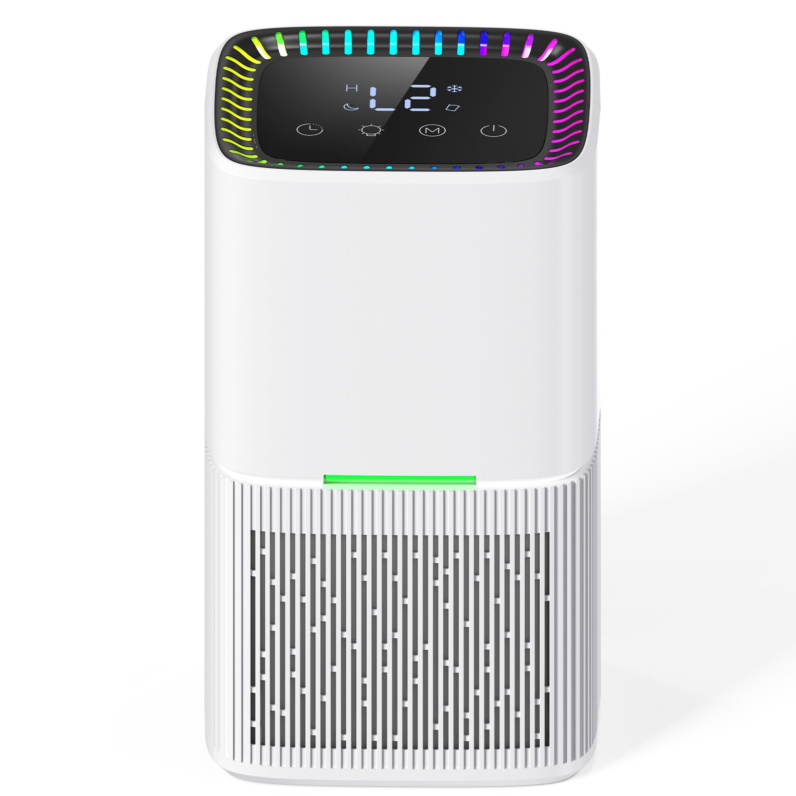 Deumidificatore Casa Muffa 1800ML, Portatile Silenzioso, Sbrinamento Automatico, Timer, Luce a 7 Colori | Deumidificatore Piccolo per Bagno, Armadio, Camera da Letto, 635ml/Giorno