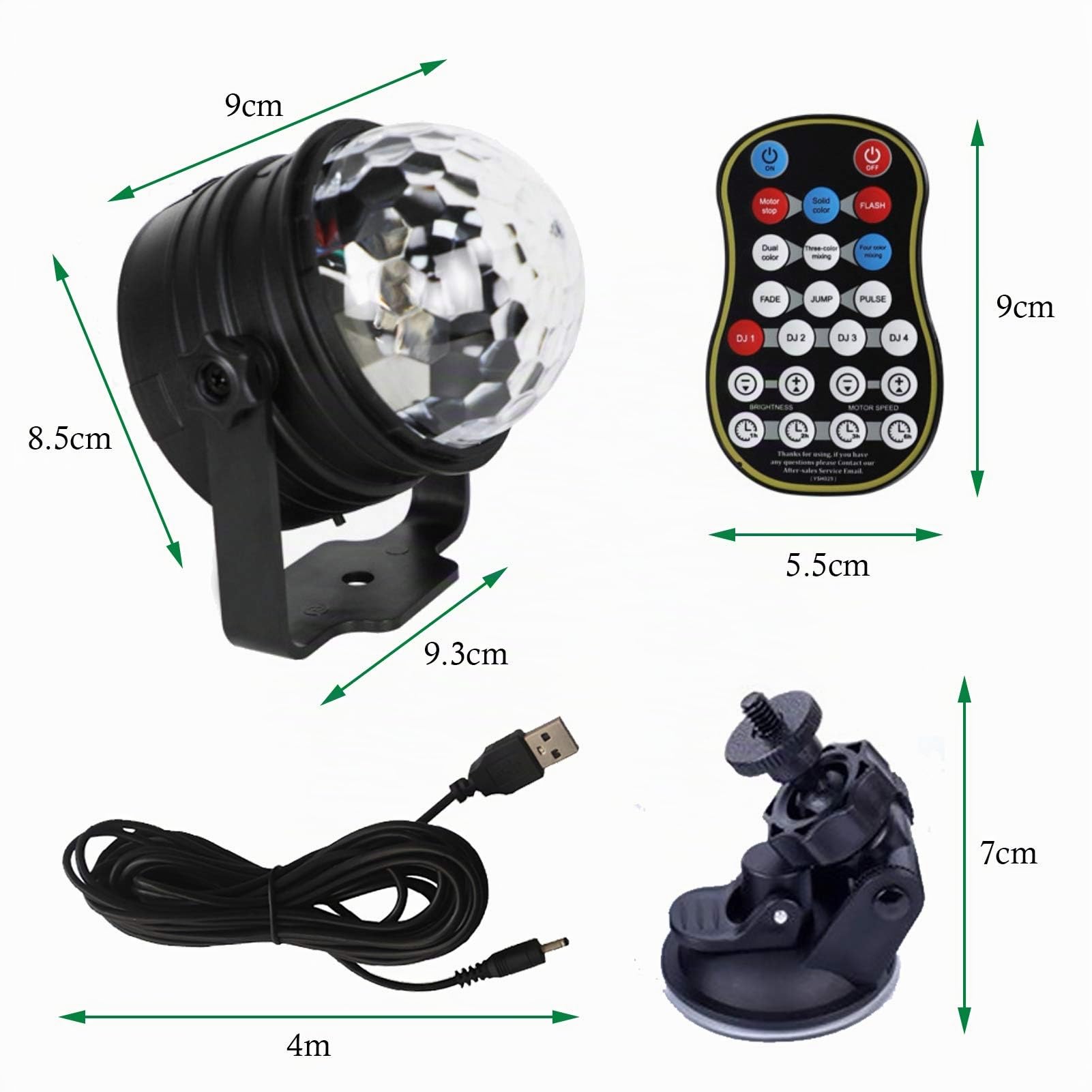 Boule Disco avec Batterie Rechargeable, 15 Couleurs LED Cristal Stroboscope Boule à Facette, Jeu de Lumiere Lampe Rotative de Commande Vocale avec Télécommande pour Soiree/Fête/Noël/Bar/DJ