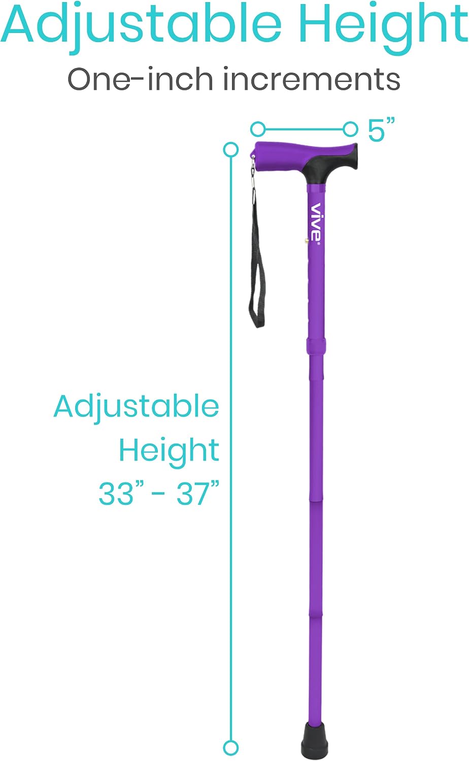 Prоmо Dіѕсоunt Uр Tо 70% оƒƒ Vive Folding Cane - Foldable Walking Cane for Men, Women - Fold-up, Collapsible, Lightweight, Adjustable, Portable Hand Walking Stick - Balancing Mobility Aid - Sleek, Comfortable T Handles (Purple)