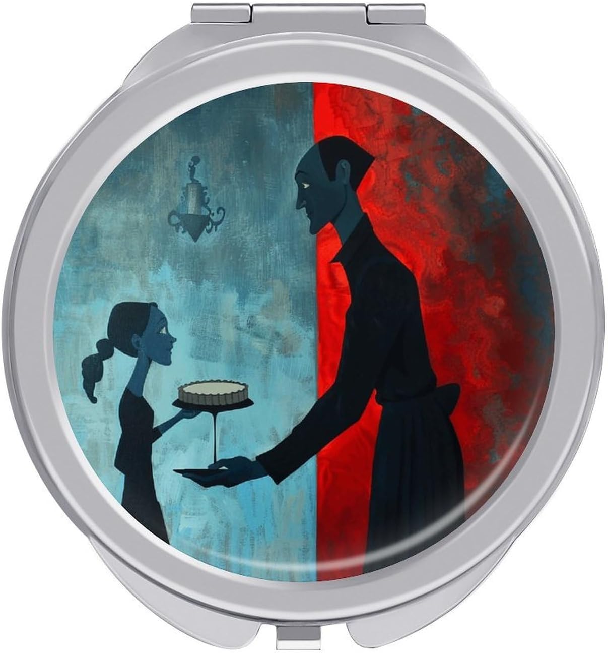 Give The Girl Pie Compact Mirror 2x/1x Magnifying Makeup Mirror