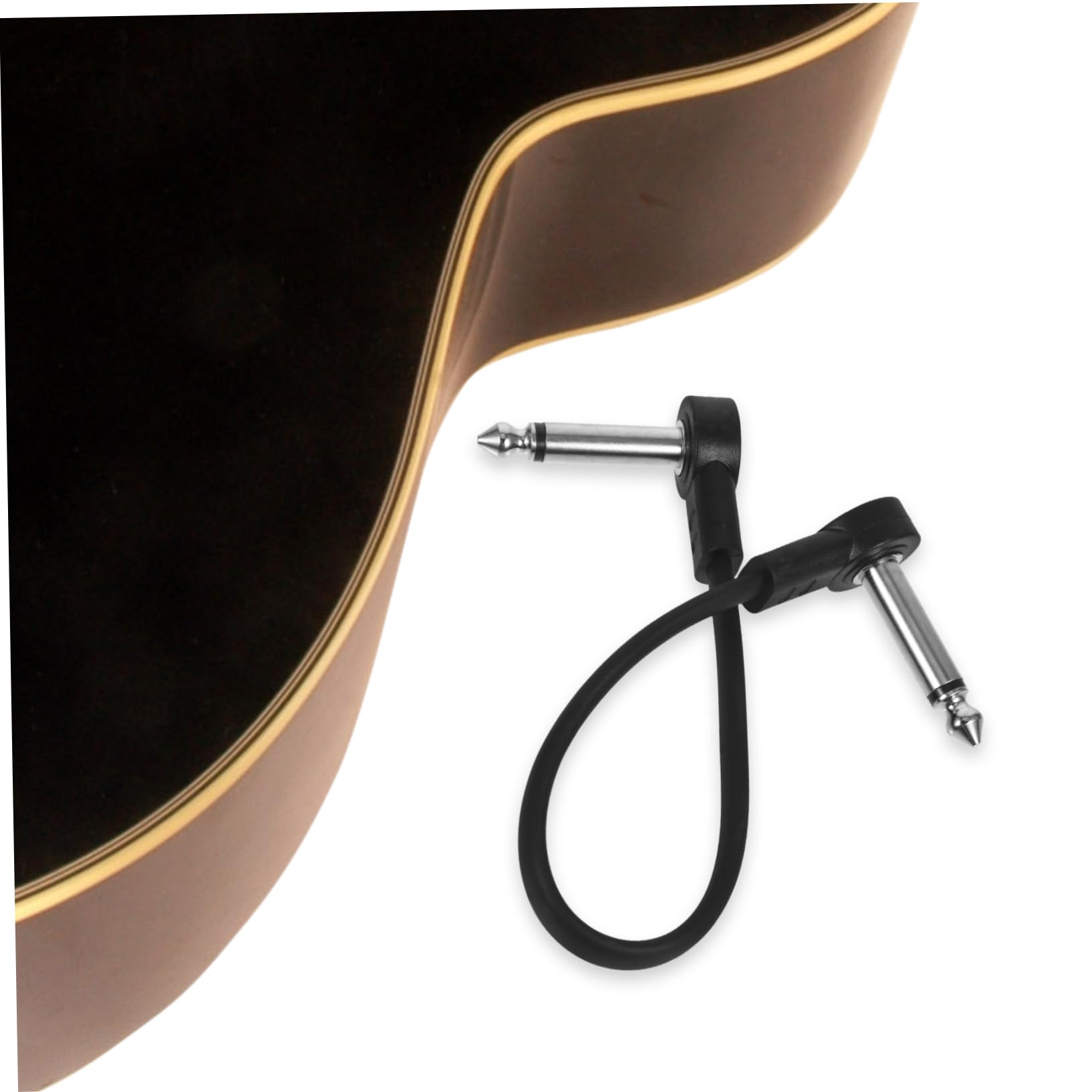 YARNOW 5 Set Filo Per Chitarra Cavo Di Chitarra Intrecciato Arrotolato Effetto Tappo Isolato Cavo Patch Per Strumento Cavi Di Collegamento Del Pedale Rame Privo Di Nero 6 Pezzi*5