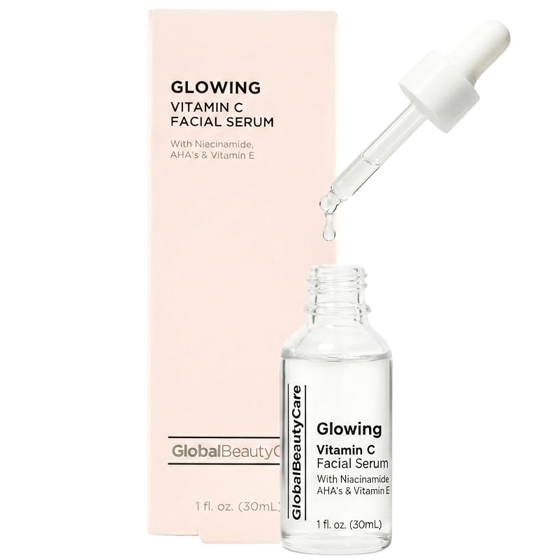 Sérum facial com vitamina C Global Beauty Care, niacinamida, AHA e vitamina E, 30 mL