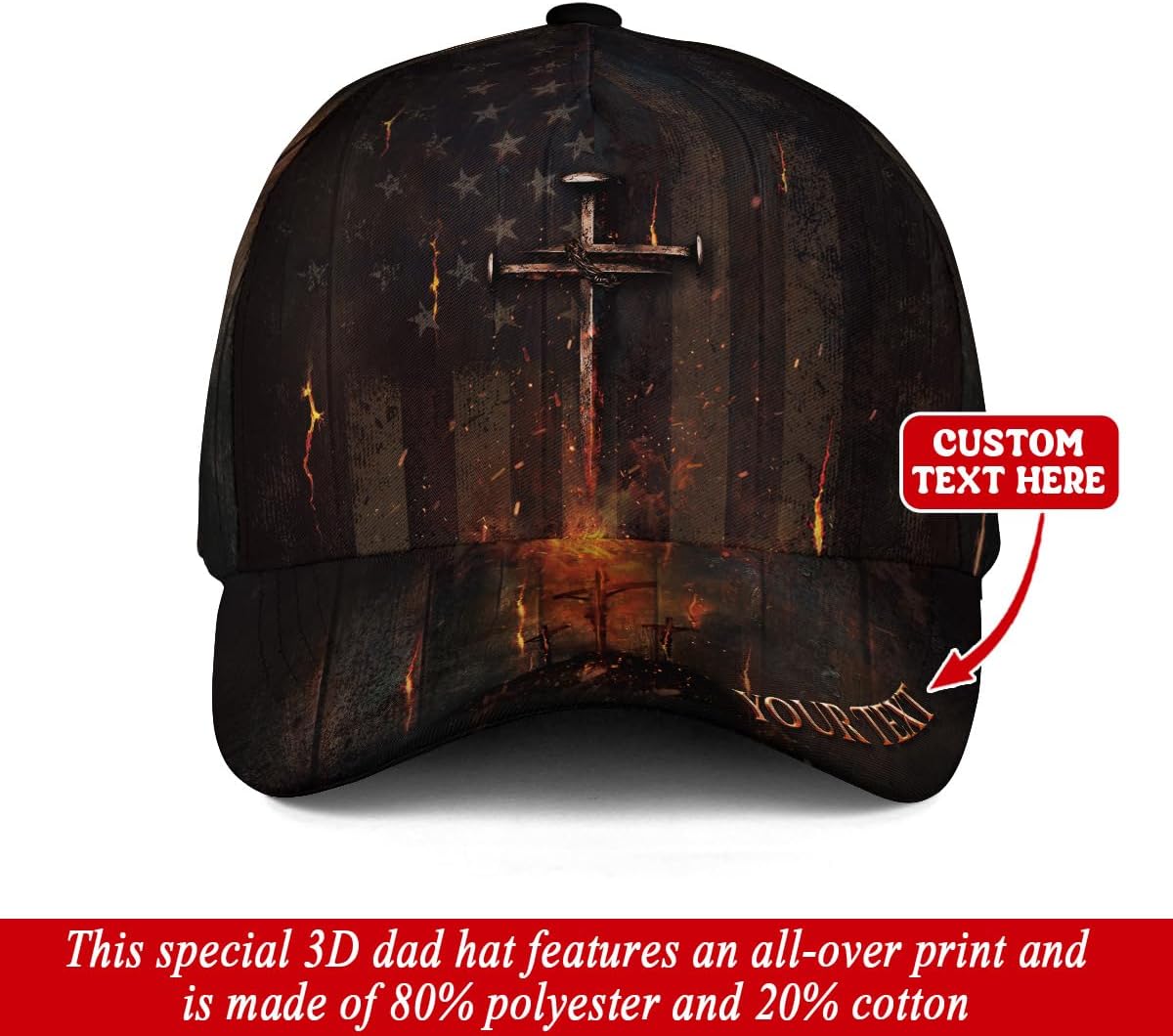 Customized Christian Hat with Text, Christian Hats for Women, Custom Jesus Hat for Men, Cross Hats - Image 2