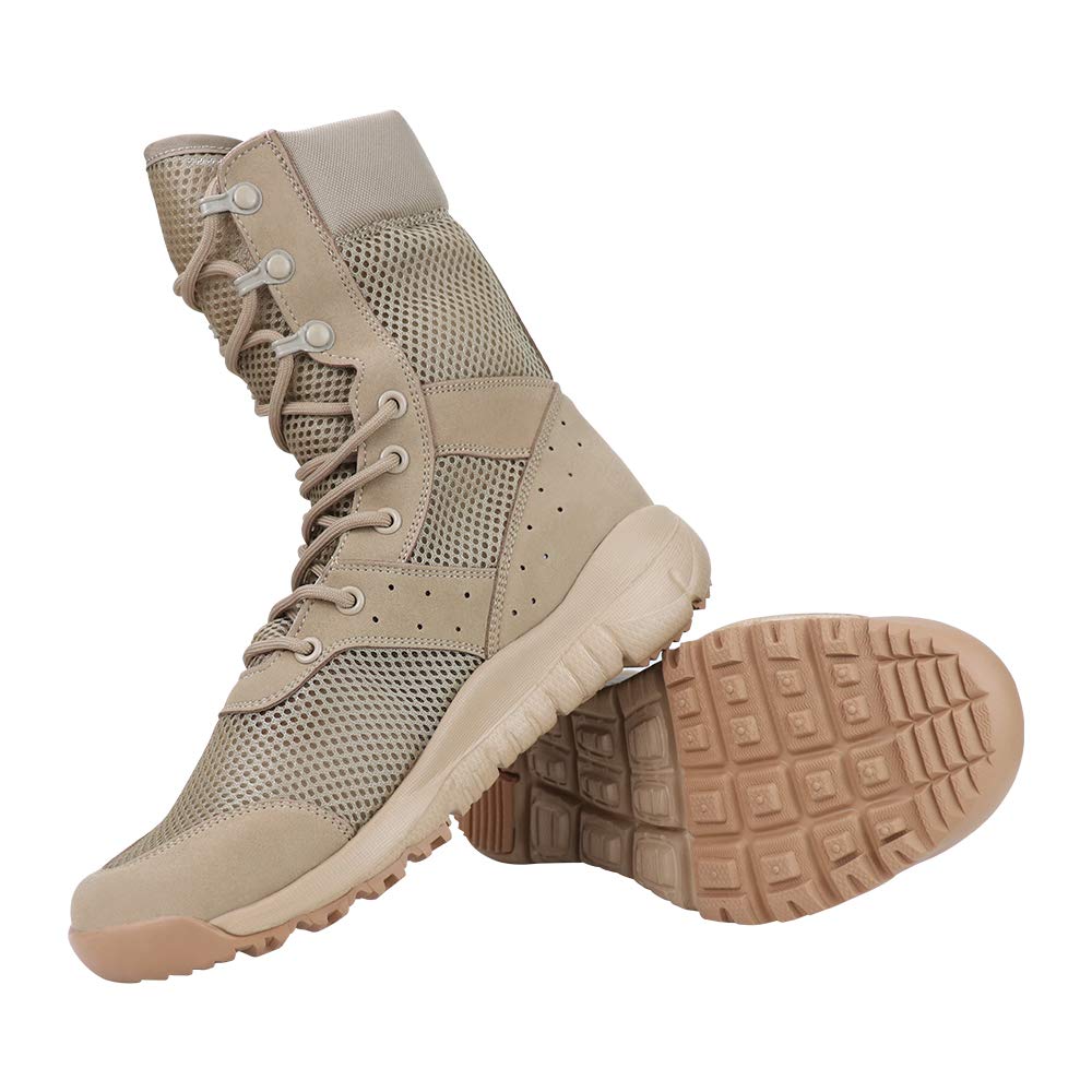 Botas militares Hombre Botas Tácticas 6" Botas Ligeras Profesionales con Suela EVA Botas de Combate Impermeable botas senderismo hombres Model-521