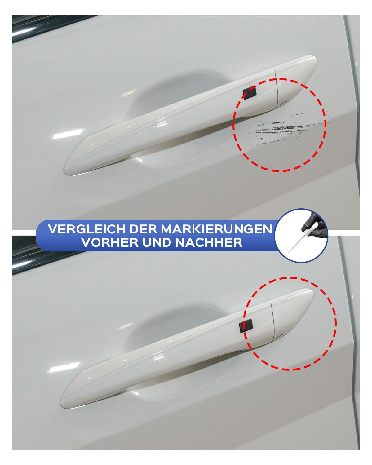 Vernice per ritocchi Hyundai bianco polare PYW/PSW, riparazione graffi
