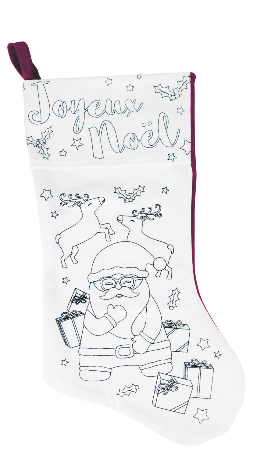 Kit Couture Feutrine 12 Pièces Pour Chaussettes De Noël DIY - Loisir Créatif Enfant, Décoration Festive - 8